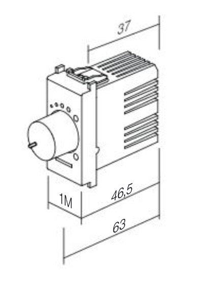 TEM Modul Dimmer Dreh-Wechsel 1-10V 1800VA (EM16)