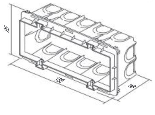 TEM Rechteckdose Ziegelwand PM7-65 Breite 7M 65mm (DM71)