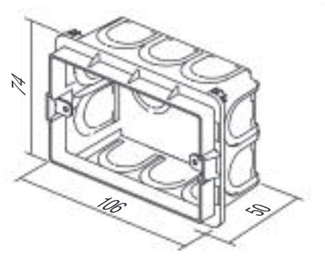 TEM Rechteckdose Ziegelwand PM3 Breite 3M 49mm (DM30)