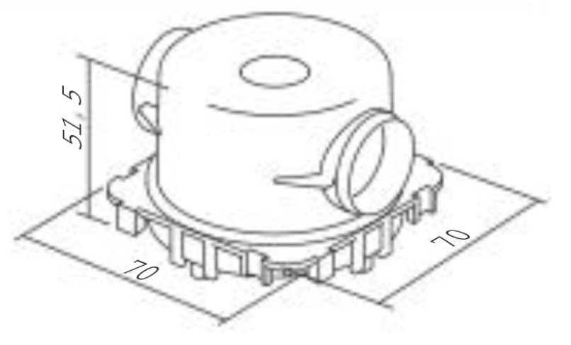 TEM Runddose Betonwand Ø60 49mm (BE10)