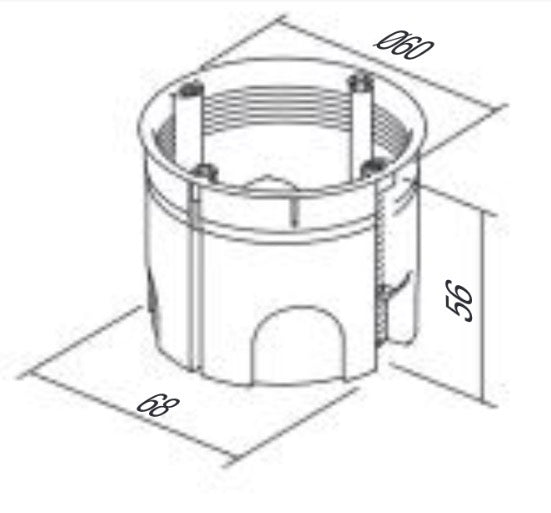 TEM Runddose Hohlwand SM68x55 Ø60 55mm (HE11)