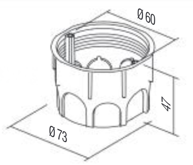 TEM Runddose Ziegelwand MD65-46 Ø65 46mm (DE12)