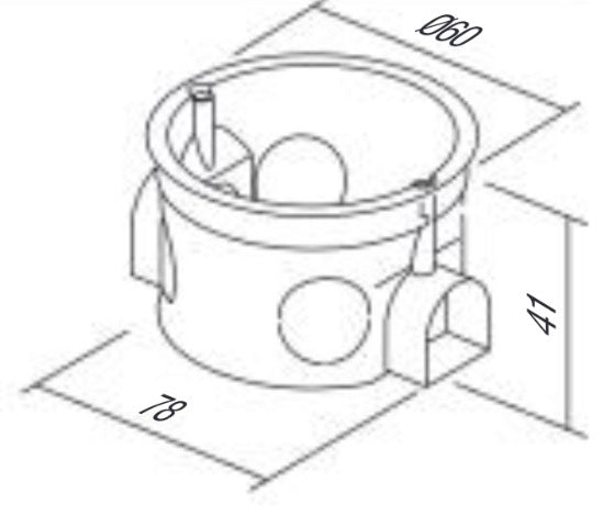 TEM Round box brick wall SM60-01 Ø60 40mm (DE10)