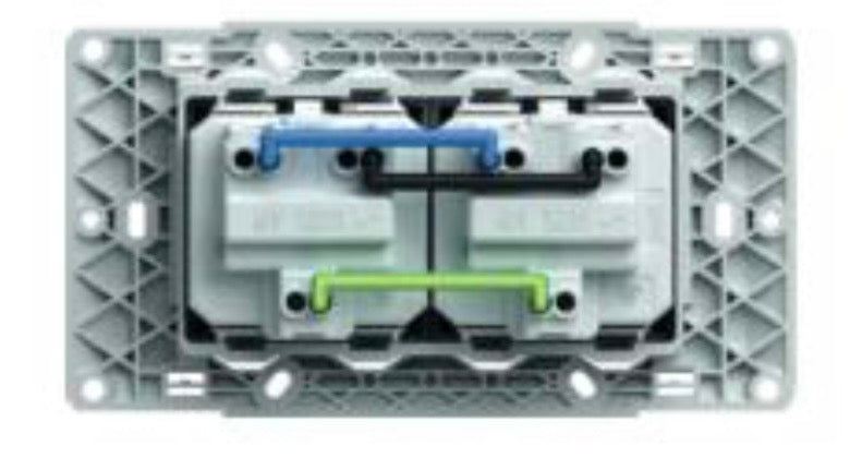TEM Set Steckdosen 2x Schuko 2P+E 16A 250V~ 4M (CM10)