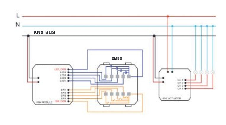 TEM Modul 4-Kanal Steuereinheit max 30VDC 50mA (EM8B)