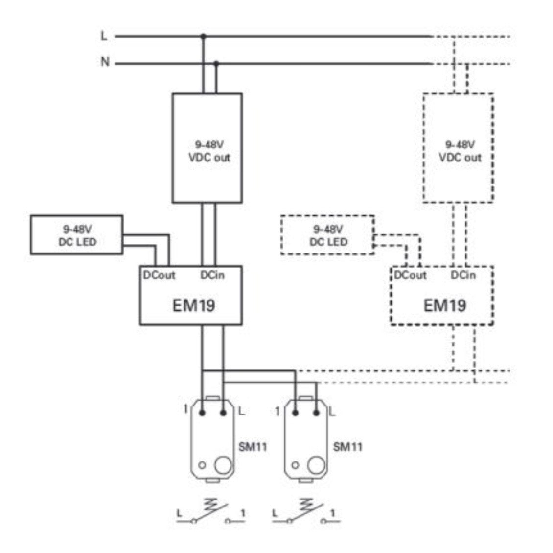 TEM Modul Einbau-Dimmer DC LED 96W (EM19)