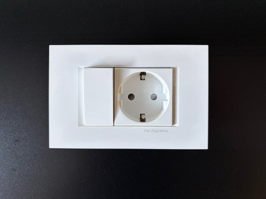 TEM Module Starter Set – 1× Socket + Switch + 3-gang Frame